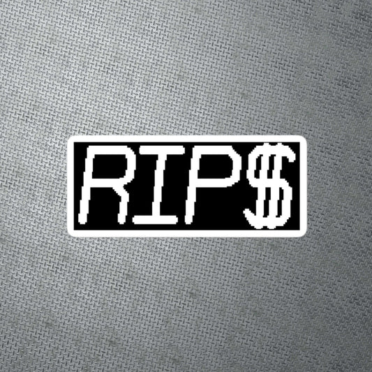 RIP$ Box Logo Sticker