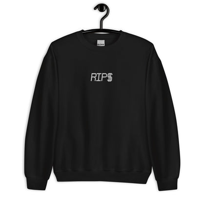 Embroidered RIP$ Crewneck "Do what you love" Printed Back